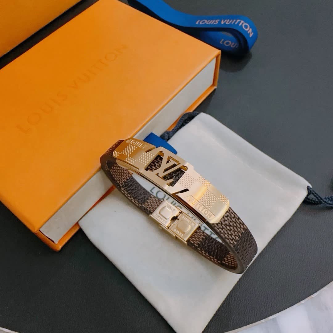 Louis Vuitton Monogram Leather Bracelet